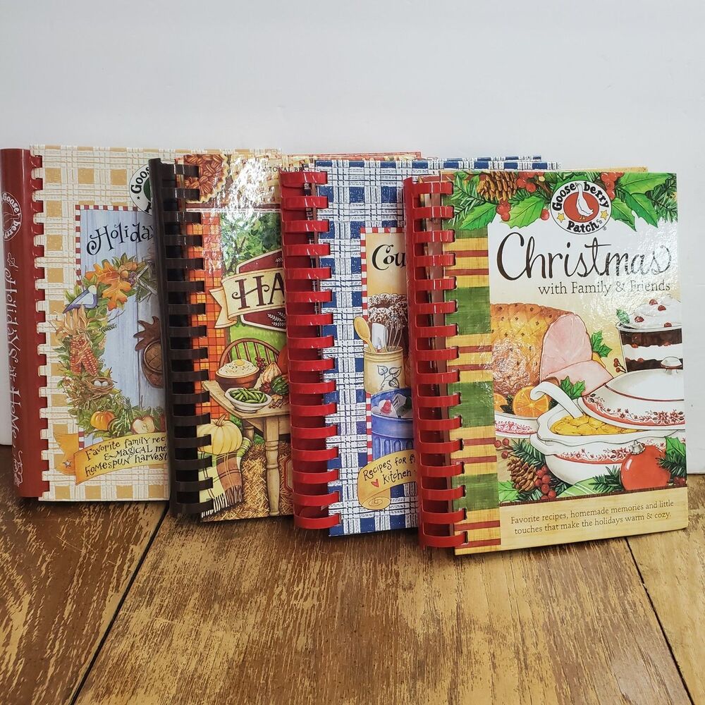 Gooseberry Patch Cookbooks Lot 4 Christmas Harvest Holidays Country Baking SB